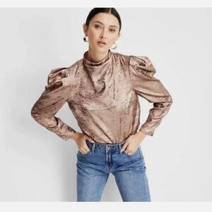 Future Collective Elegant Bronze Long Sleeve Top